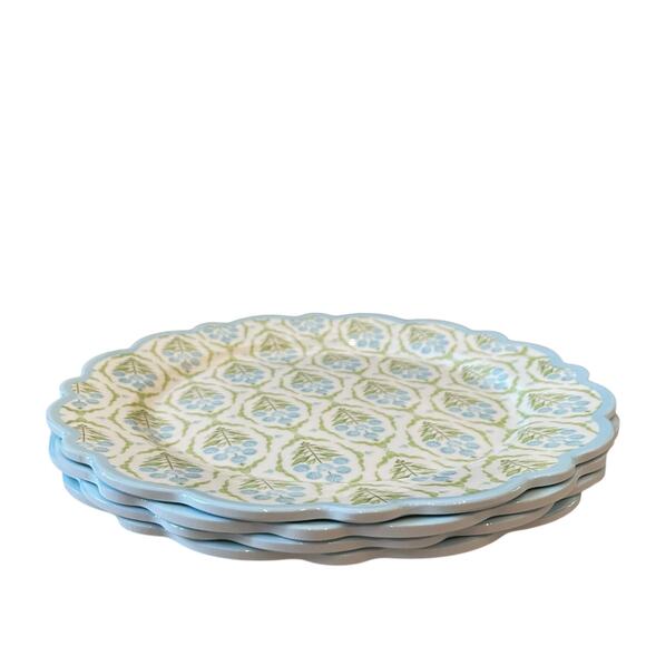 Lillian August French Farmhouse Floral Melamine Salad Plates 9in Set of 4 New - Picture 7 of 15